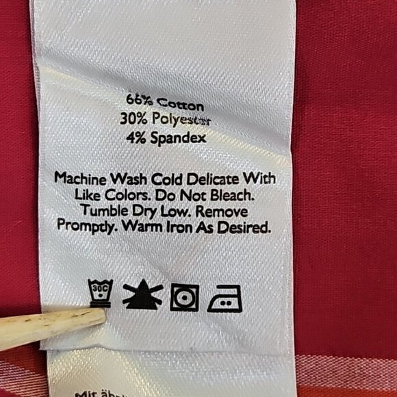 Eddie Bauer Long Sleeve Blouse Women's T2XL Fuchsia Striped Button Down EUC LN - Picture 6 of 16